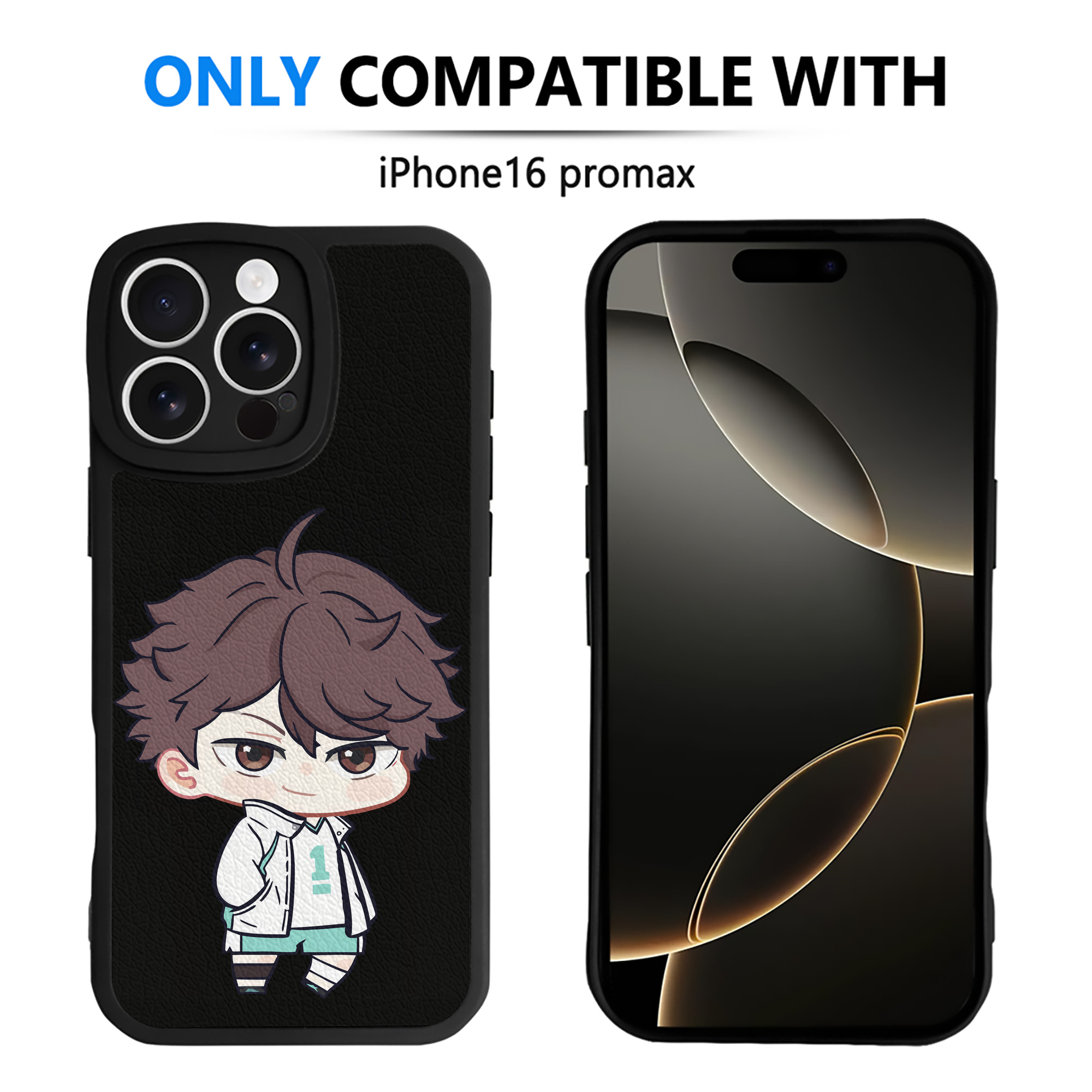 （画像用） ハイキュー!! Haikyu!! 【iPhone 16シリーズ対応】シリコンスマホケース（レザー調） 材質：シリコン